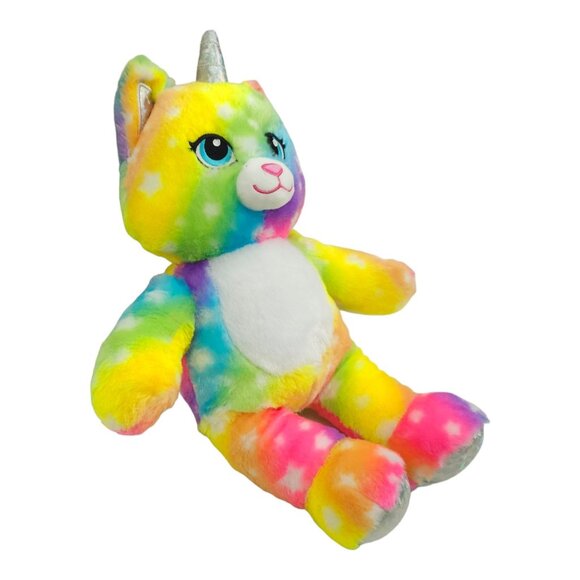 Build A Bear Workshop Rainbow Kittycorn Plush Holographic Horn Paws Stuffed Toy - Picture 3 of 12